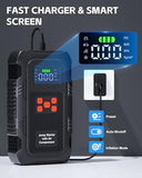 HPBS 5000A Jump Starter with Air Compressor, Portable Car Battery Jump Starter with 150 PSI Tire Inflator for Up to 10.0L Gas and 8.0L Diesel Engines, 12V Jump Box Battery Charger Booster(Orange)