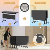Modular Conference Table, Folding Conference Room Table with Wheels