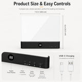 2 in 1 Smart LED Book Light & Night Light, with 3 Colors, Stepless Dimming