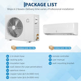 Garvee 9000 BTU Mini Split AC/Heating System, 19 SEER2 Inverter Split System Air Conditioners, Ductless Wall Mount Heat Pump, AC Unit Cool Up to 450 Sq. Ft, Installation Kits, 230V