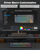 Wireless Mechanical Keyboard,75% Hot Swappable Custom Keyboard with Knob,RGB Backlit,Pre-lubed Reaper Switches