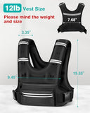 Mieakvool Weighted Vests for Women Men, 8 12 16 20 lb Weighted Vest with Storage Pockets, Rucking Vest with Reflective Stripe, Adjustable Straps