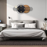 39X20 inch Extra Large Wall Clock - Modern Wood and Metal Decorative Clocks for Living Room, Battery Operated Big Clocks,Silent Non Ticking Hanging Clock for Home Office Wall Art