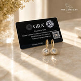 14k Gold GRA Moissanite & IGI Lab Grown Diamond Earrings