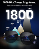 TOZO VIZO Z1 Pro AR Glasses 160" Virtual Screen, 1800 Nits 120Hz Micro-OLED