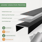 Aluminum L-Shaped Edge Trim,Self-Adhesive Strip for Wood Slat Sound Panels