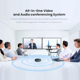 Conference Room Video Camera System, All-in-One HD Camera and Bluetooth Conference Speaker with Microphones Bundle for Medium Room