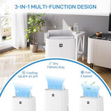 Portable Air Conditioners, 14000 BTU Air Conditioner for 750 Sq. Ft, Dehumidifying & Fan, Quiet Operation and Easy Mobility, Remote Control for Home & Office