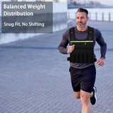 Adjustable Weighted Vest 2-18 LB, Soft and Washable to Keep Clean after Workout, Large Size Weighted Vest for Men and Women with Shoulder Pad, Chest Pocket for Phone and Keys
