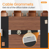 Furmax 8FT Conference Table, 94.48” Meeting Seminar Table with Cable Grommets
