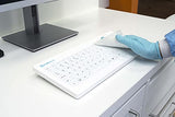 PUREKEYS Medical Keyboard Full Size Wireless White for Hospital, Dentist