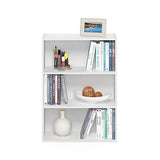 Furinno PASIR Book Shelf, 3-Tier Bookshelf, Storage Shelves Bookcase, 9.7 x 23.7 x 31.5, for Living Room, Bedroom, Home Office, Plain White