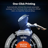 Creality Halot-X1 Combo Resin 3D Printer, 10.1" 16K Mono LCD, 14×19 μm, 170 mm/h High-Speed Printing, Intelligent Resin Management, Fully Assembled Auto Leveling