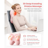 BOB AND BRAD Back Massager with Heat FSA Eligible, EZBack Corded Back Massager for Pain Relief Deep Tissue, Shiatsu Back Massage Pillow, Soothing Muscle Tension Upper & Lower Back Relief