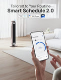 DREO Tower Fan for Bedroom, 90° Oscillating Standing Fan with 28ft/s Velocity, 20dB Quiet for Sleep, DC Motor, 9 Speeds, 4 Modes, 12H Timer, Voice & APP & Remote Control, 42" Cruiser Pro T2 S