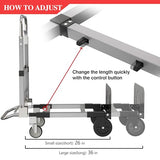 3 in 1 Convertible Hand Truck Dolly Cart with Wheels Collapsible/Folding handtruck Dolly / 2 Straps