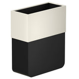LEASYLIFE 2.1gallon Narrow-Slit Bathroom Trash Can，White&Black