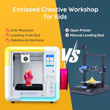 3D Printer for Kids & Beginners, AI-Powered Fully Assembled 3D Printer with Up to 400mm/s Speed, Auto Leveling, X-Maker AI+