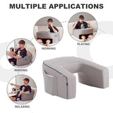 cooloo8 Reading Pillow, Ergonomic Lap Desk, Book Pillow for Reading in Bed, Arm Rest for Couch