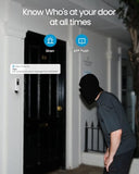 Video Doorbell Camera Wireless, Head-to-Toe 180° Ultra View Battery Powered, No Subscription Fee
