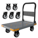 WUD Push Cart, Folding Mobile Platform Trolley,Thickened and Reinforced