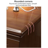 Solid Wood Computer Desk with 3 Drawers, Home Office Desk PC Laptop Study Table