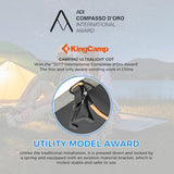 KingCamp Ultralight Camping Cot, Portable Folding Tent Camping Cot, 265 Lbs Heavy Duty Sleeping Cot with Pillow for Adults Outdoor Backpacking Travel Hiking, Blue