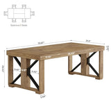 Tribesigns 5.9 ft Conference Table for 6-8 People, 70.87" Rectangle Meeting Table with Strong Double Pedestal