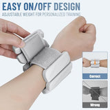 INDEPANDIA Wrist & Ankle Weights for Women and Men, 2lbs Pair Adjustable Silicone Weighted Bangles for Arm & Leg Workouts, Perfect for Pilates, Yoga, etc.