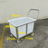 Industrial Dollies, Ergonomic Handle Portable Moving Cart, Heavy Duty Hand Push Material Transport Trolley for Warehouse
