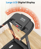 CIIHI Treadmill with Auto Incline - Adjustable Height Handrail 15% Auto Incline Treadmill with 400 lbs Capacity - Foldable Running Machine