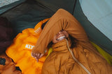 KLYMIT Insulated Static V2 Inflatable Sleeping Pad | Upgraded Comfort | Portable, Ultralight, Easy to Inflate, Foldable Air Bed for Camping, Backpacking & Hiking — Saffron