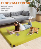 Gaialoop 3 Inch Memory Foam Camping Mattress, Dual Layer Thick Sleeping Camp Pad for Car Tent Cot, Roll-Up Portable Glamping Floor Bed for Guests Sleepover[Queen: 80 * 60 * 3"]