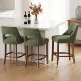 UVV Bar Stools Set of 4, Upholstered Counter Height Bar Stools