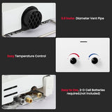 GASLAND BS158 Outdoor Portable Gas Water Heater 1.58GPM, 6L Propane Tankless Water Heater for RV Camping Cabin Boat, Overheating Protection, Easy to Install, White