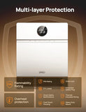 DREO Smart Wall Heater, IP24 Electric PTC Space Heaters for Indoor Use, 30° Oscillation, Adjustable Thermostat, Remote Control, Works with Alexa, 24H Timer, Easy-mounted for Office, Bedroom, Home