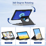 Case for Samsung Galaxy Tab A11+ Plus/A9+ Plus 11inch, DJ&RPPQ 360 Rotating Magnetic Detachable TPU Back case, with Auto Wake/Sleep Case for Samsung Galaxy A9 Plus/A11+ Tablet Blue Black