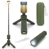Telescopic Camping Lights,Portable Camping Lantern with Storage Bag,10500mAh Rechargeable Outdoor Adventure Emergency Light,Waterproof LED Work Lights with Magnetic (Light Green)