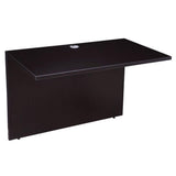Boss Office Products Executive U-Shape Desk, 66 in x 96 in, Mocha Finish, Thermal Fused Melamine, 2 File Storage Pedestals, Lockable Drawers, Scratch Resistant Workstation for Home or Office Use