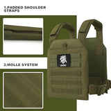Adjustable Weighted Vest for Men Women – Tactical Vest for Rucking, HIIT & CrossFit, Fits 10x12 Plates, Weights Not Included