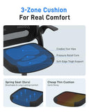 Ergonomic Mesh Office Chair for Home Office, Flip-Up Arms, Breathable Mesh Back & Thick Seat Cushion, Swivel Rolling