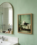 Framed Black Cat Bathroom Wall Art Cute Black Cat In Bathtub Picture Wall Decor Funny Animal Bathroom Poster Print for Restroom Toliet Decoration12x16in