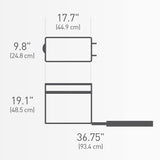 30 Liter / 8 Gallon Under Counter Kitchen Cabinet Pull-Out Trash Can, Heavy-Duty Steel Frame simplehuman