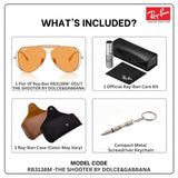 Ray-Ban x Dolce Gabbana Edition RB3138M SHOOTER Aviator Sunglass with Kit