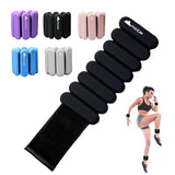 2Lbs Wrist Ankle Weights for Women - Wearable Arm Leg Bangles Weight Set of 2(1Lb Each) Adjustable Weighted Wristbands for Home Gym Workout, Walking