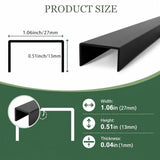 Aluminum L-Shaped Edge Trim,Self-Adhesive Strip for Wood Slat Sound Panels