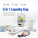 Portable Mini Washing Machine | Compact Deep Cleans Underwear, Baby Clothes, Small Laundry | Type-C, Spin-Dry & UV /4000 mAh Battery (3L-WHITE)