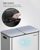 Lovewind Trash Can, 2 x 10.5 Gallon (2 x 40 L) Garbage Can for Kitchen Dual Compartment Recycling Kitchen Step Trash Bin