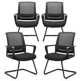 Office Guest Chair with Lumbar Support and Mid Back Mesh Space Air Grid Series for Reception