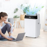 12,000 BTU Portable Air Conditioner with Dehumidifier, Compact Small AC Unit for Rooms up to 550 Sq Ft, Easy Mobility with Wheels, Includes Remote Control and Window Exhaust Installation Kit